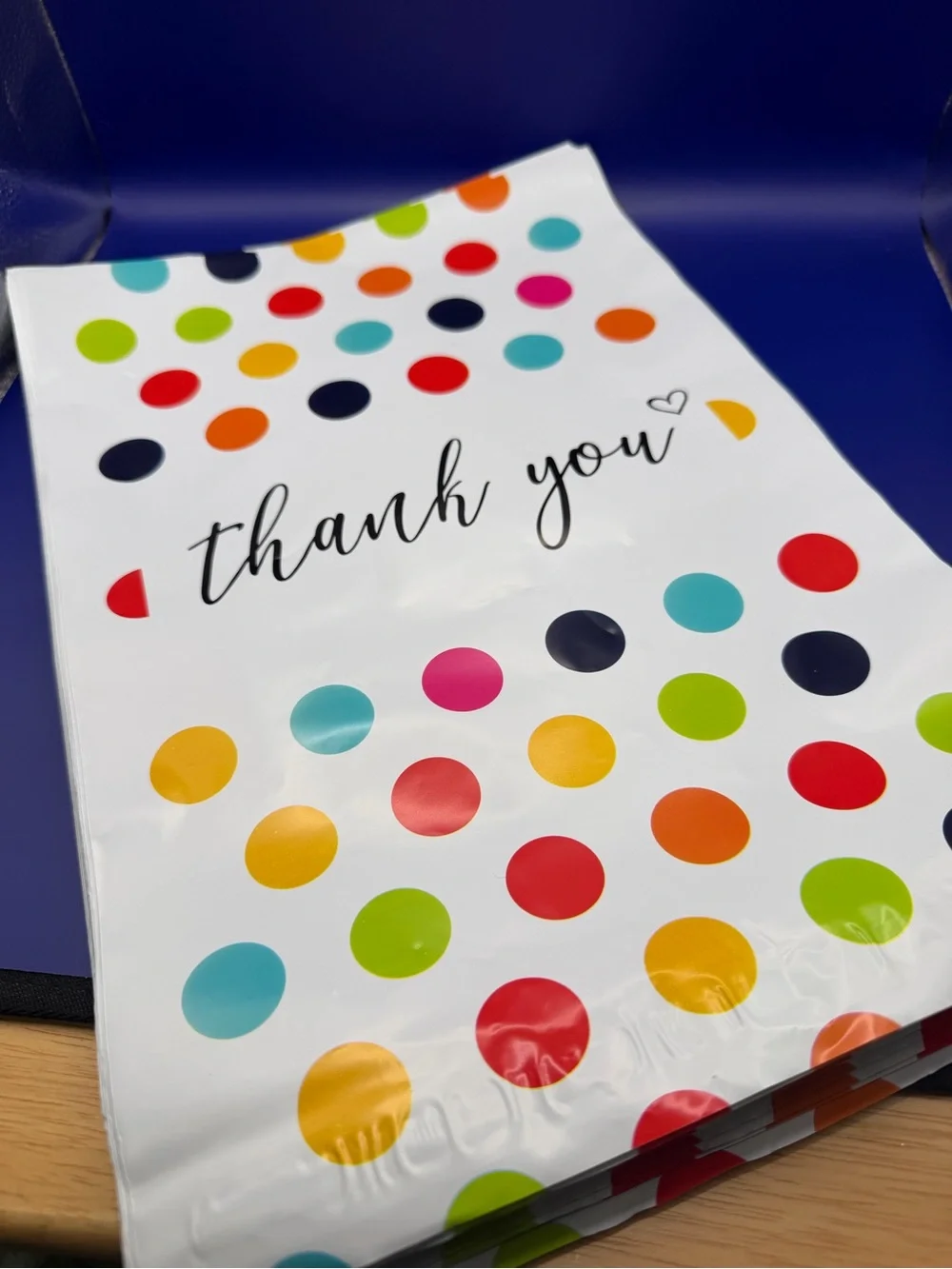 20 Polka Dot Thank You  10x13 Polymailers